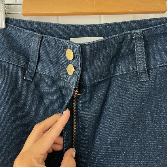 Triarchy Womens High Rise Trouser Jeans Denim Size 27 Dark Denim Classic Preppy - Picture 4 of 7